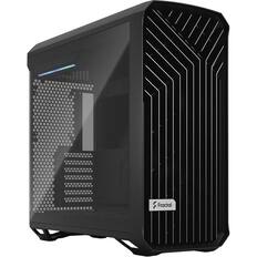 Front. Fractal Design - Fractal Design Torrent Black RGB TG Light Tint - Black - Tempered Glass, Steel - 6 x Bay - 0 - ATX, EATX, Micro ATX - Black.