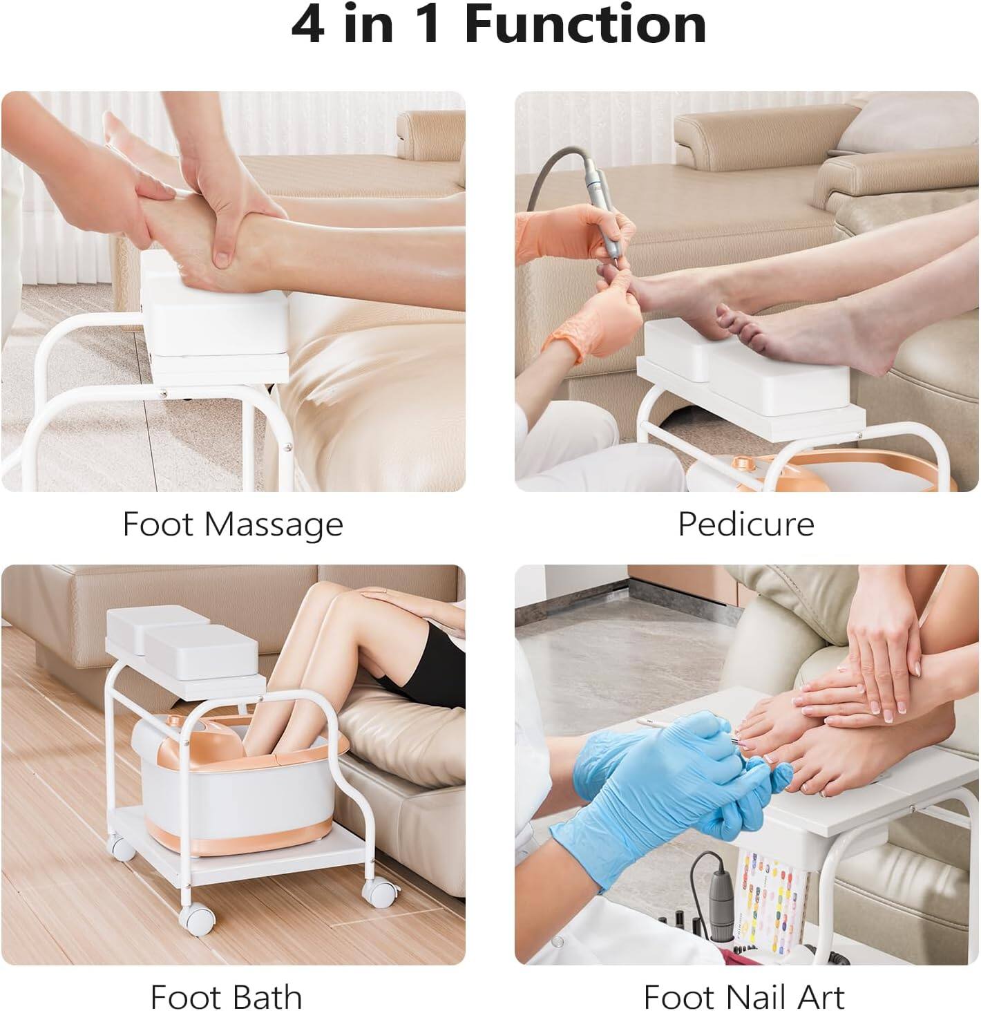 4 in 1 Function

Foot Massage

Foot Bath

Pedicure

Foot Nail Art