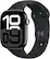Angle. Apple - Apple Watch Series 10 (GPS+Cellular) 46mm Aluminum Case with Black Sport Band - S/M - Jet Black.