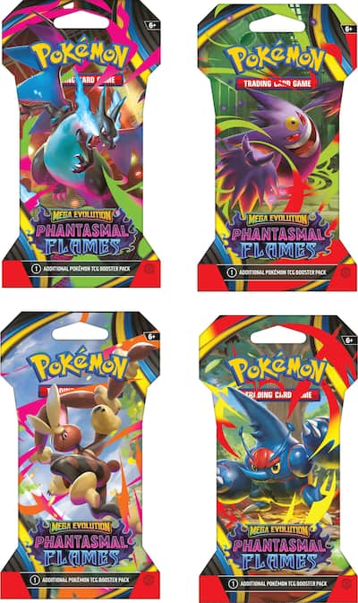 Pokmon - Trading Card Game: Mega Evolution - Phantasmal Flames Sleeved Booster - Styles May Vary Pokmon - Trading Card Game: Mega Evolution - Phantasmal Flames Sleeved Booster - Styles May Vary