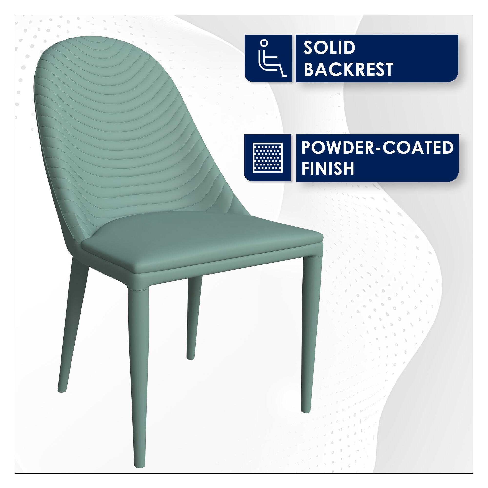 SOLID BACKREST  
POWDER-COATED FINISH