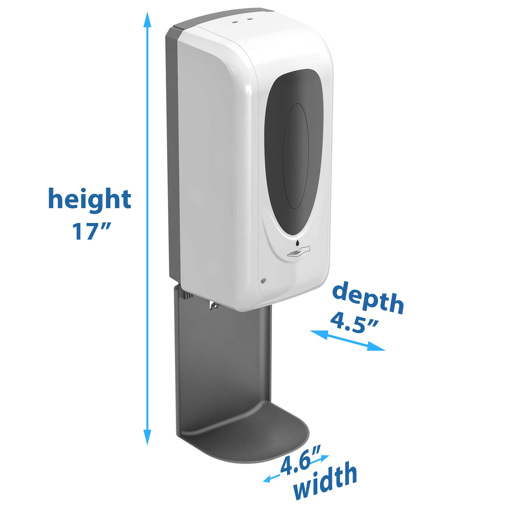 height 17"  
depth 4.5"  
width 4.6"