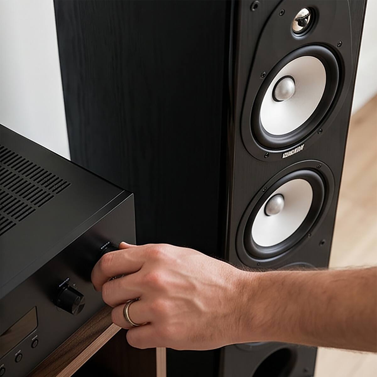 Alt View 3. Energy - Energy Connoisseur CF-50 5.5" 250W 2.5-Way Floorstanding Speaker, Black.