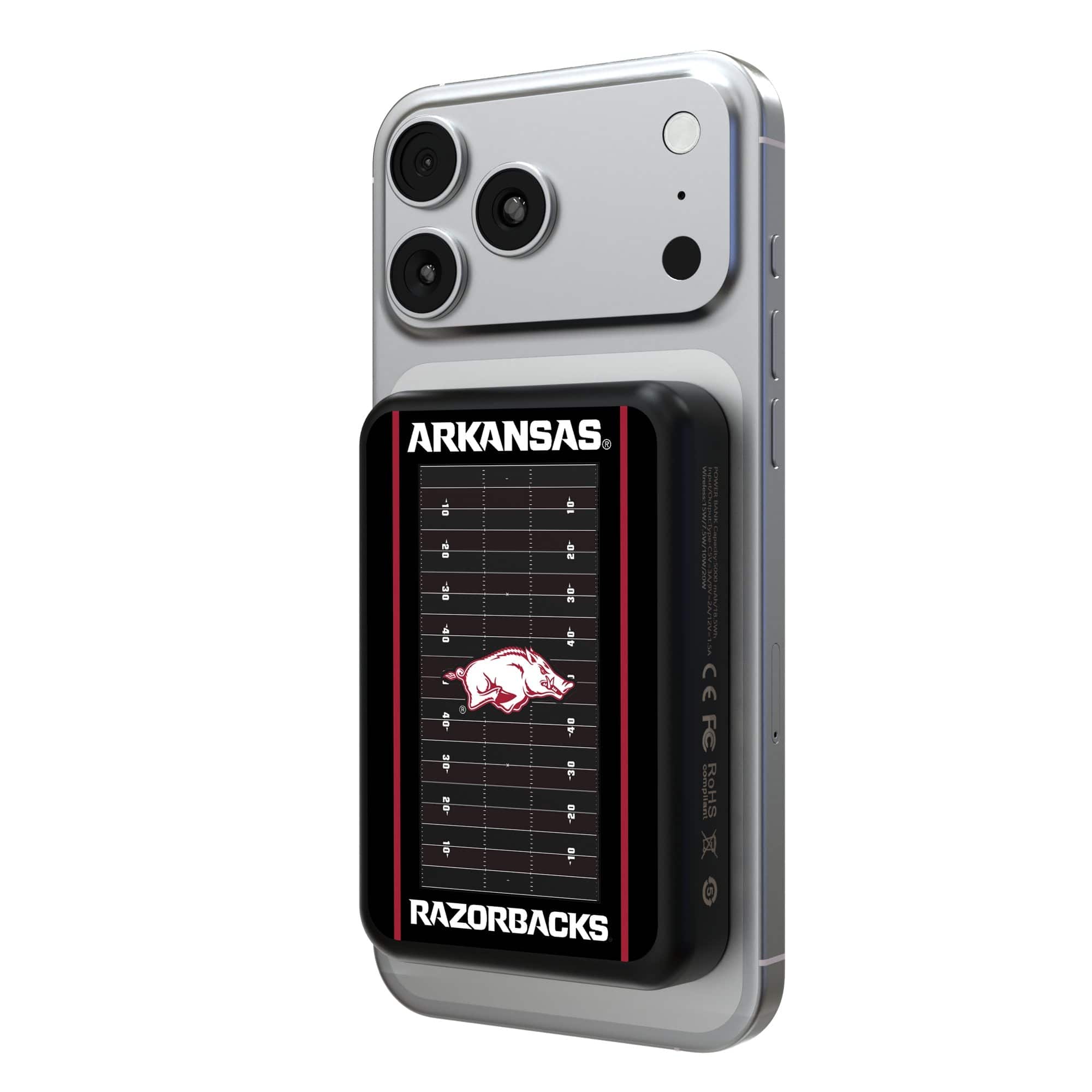 Keyscaper - Arkansas Razorbacks Field Wireless Power Bank - Multicolor