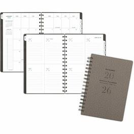 AT-A-GLANCE - Signature Large Wkly/Mthly Planner, Weekly, Monthly, 5 1/2 x 8 1/2, Gray
