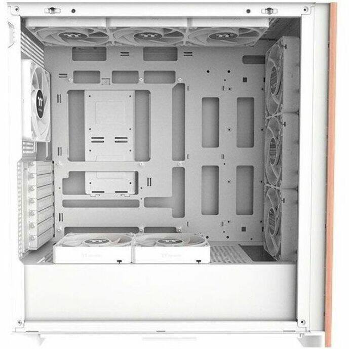 Alt View 7. Thermaltake - Thermaltake S370 WS Computer Case - White - Wood - 4 x 120mm Fan(s) Installed - Mini ITX, Micro ATX, ATX, EATX - White.