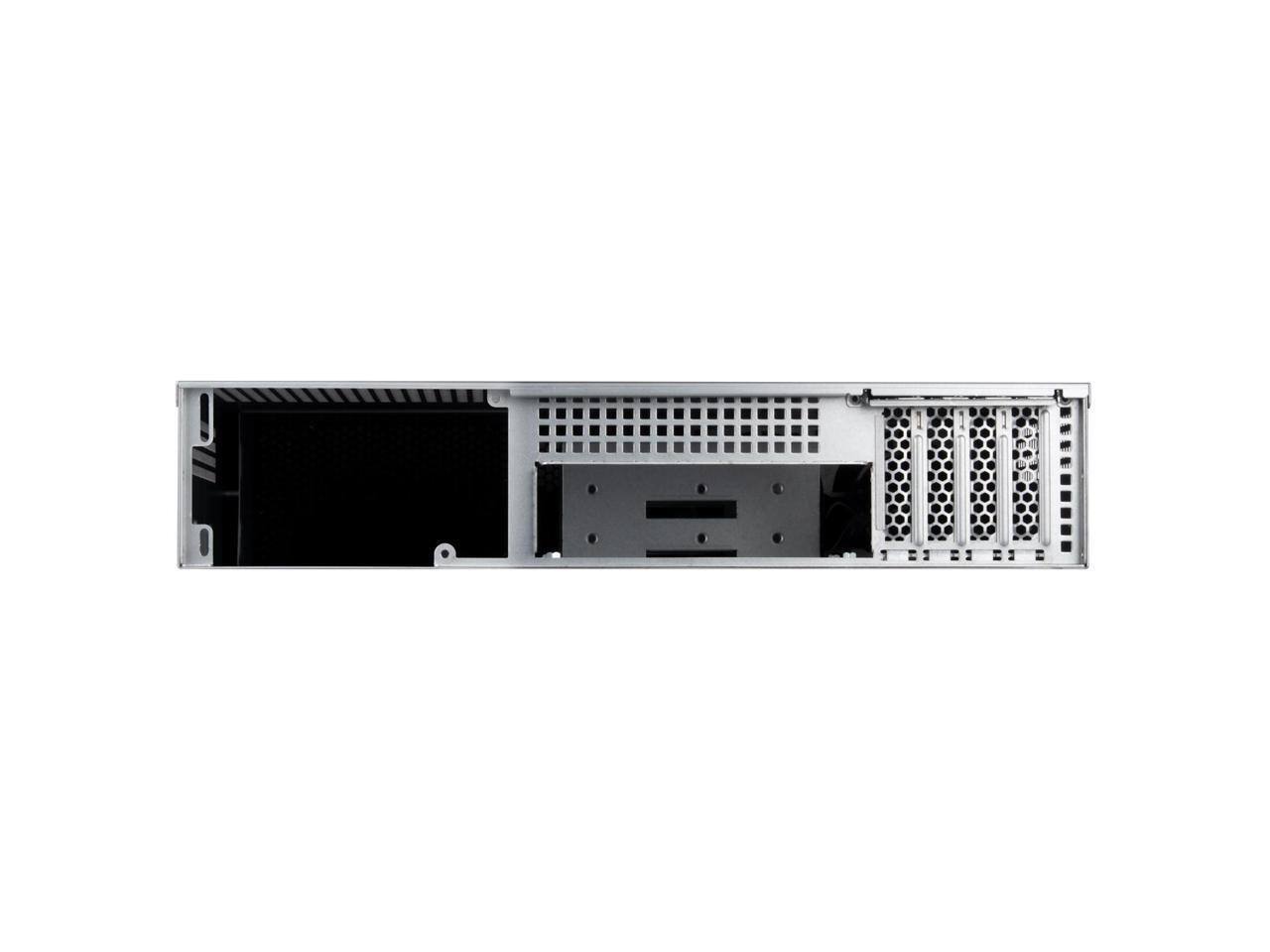 Alt View 3. SilverStone - Silverstone RM23-502-MINI 2U Dual 5.25" Drive Bay Micro-ATX Rackmount Server Chassis w/ USB 3.1 - Silver.