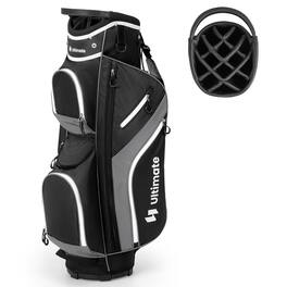 Gymax - Golf Cart Bag Lightweight Golf Club Bag w/ 14 Way Dividers Top & Carry Handles Grey - Gray