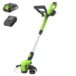 Steelite - 21V MAX 12-Inch 2-in-1 Electric Cordless Grass String Trimmer Cutter Lawn Edger with 2.0Ah Battery & Charger
