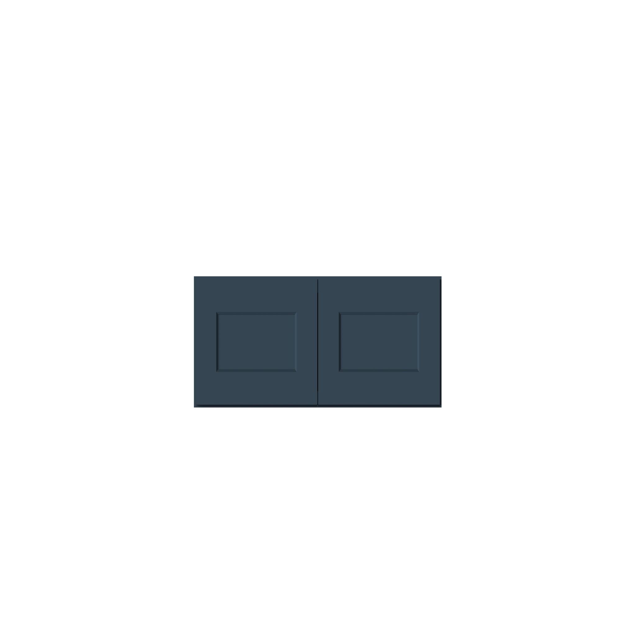 Alt View 1. Boyel Living - 36-in W x 12-in H x 27-in D Shaker RTA Kitchen Deep Wall Cabinet with Soft-Close - Charcoal Blue.