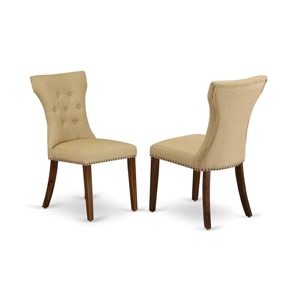 Angle. East West Furniture - Dining Room Set Natural - Brown.