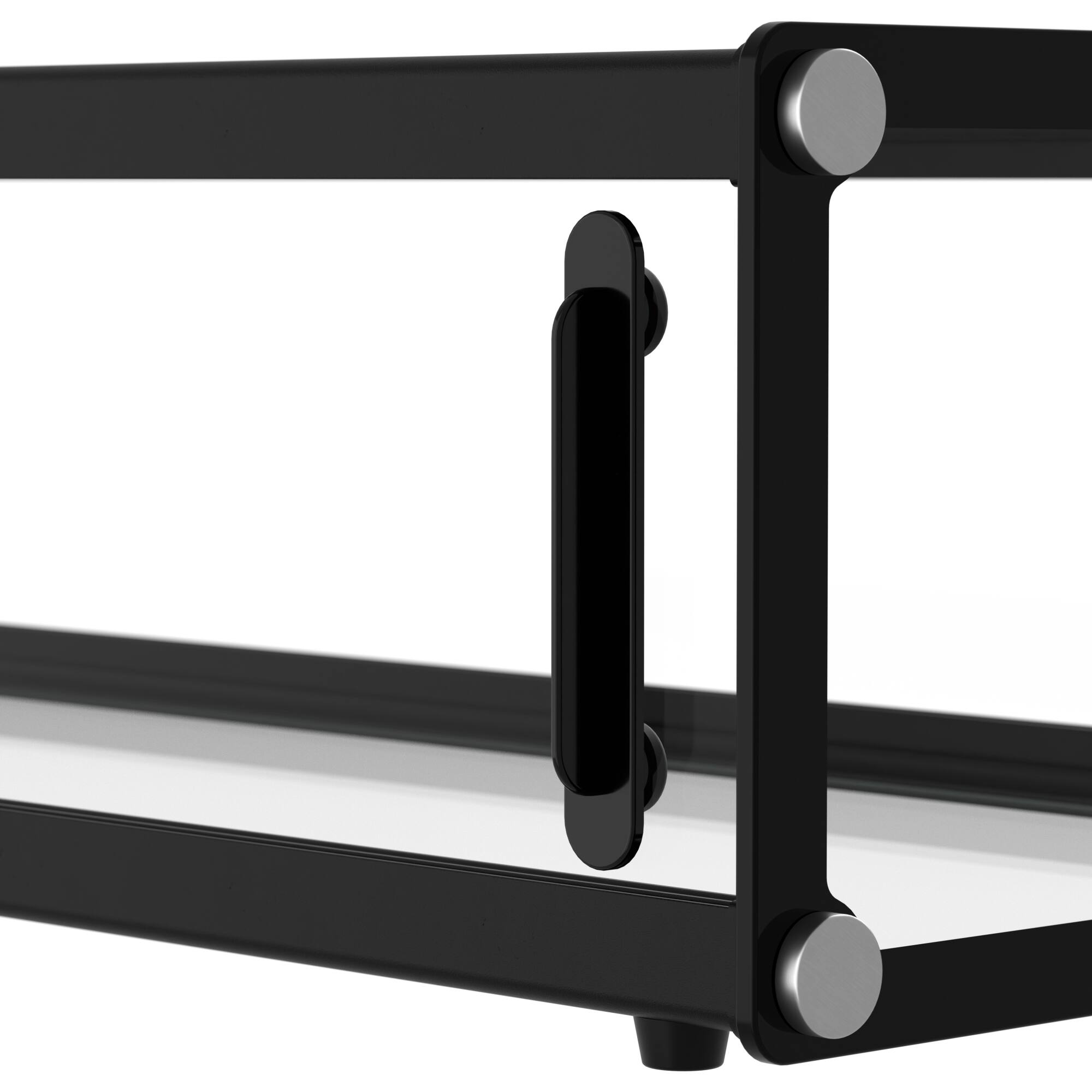 Alt View 8. Koolmore - 2.3 Cu Ft Slim  Flat Dry  Bakery Display Case with  Black Aluminum Accents  KM-DC-24SBK - Black.