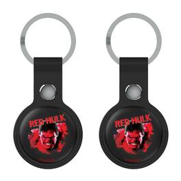 Keyscaper - Marvel Avengers Red Hulk Badge Airtag Holder 2-Pack - Black
