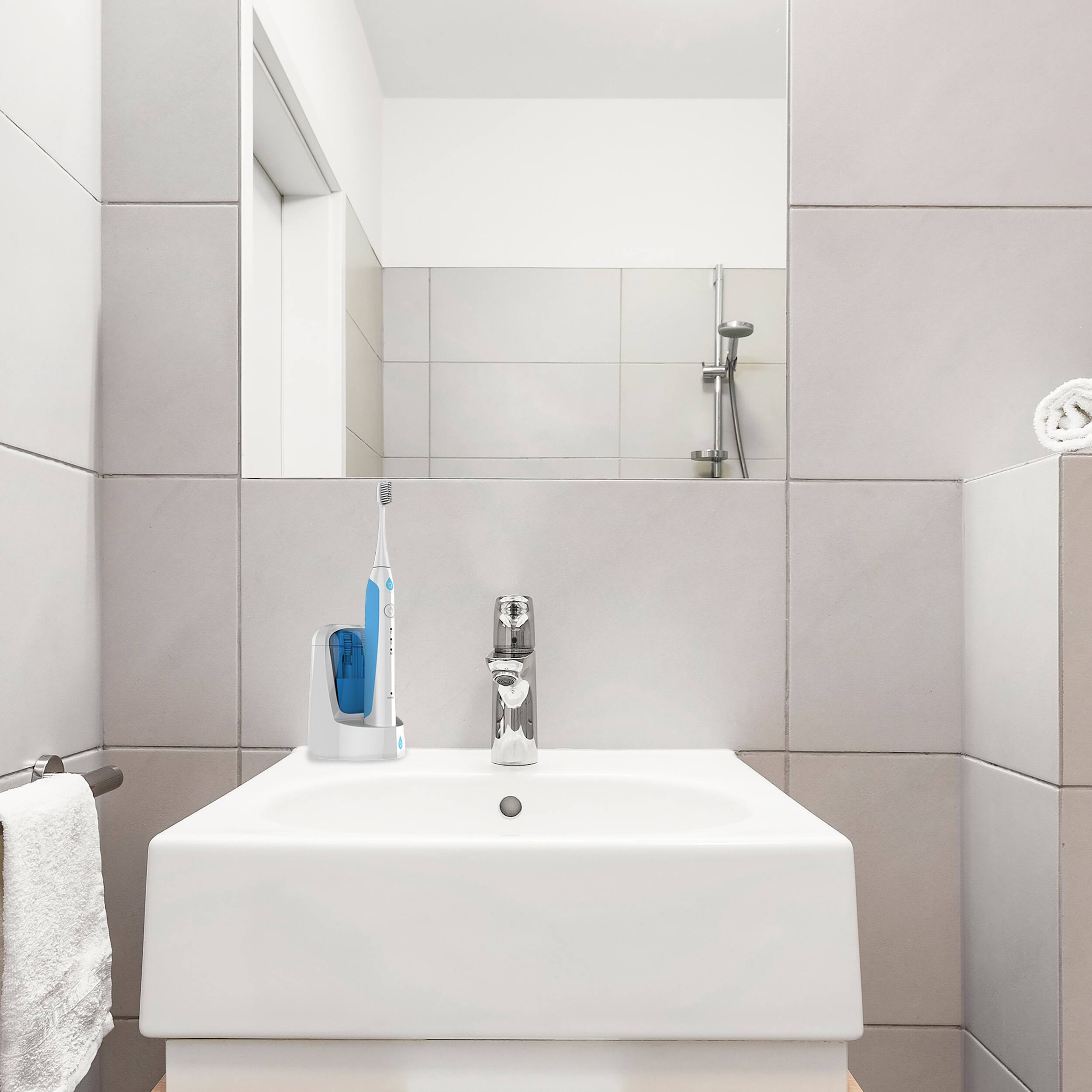 Alt View 2. Pursonic - Pursonic Sonic Toothbrush with UV Sanitizing Function in White - White.