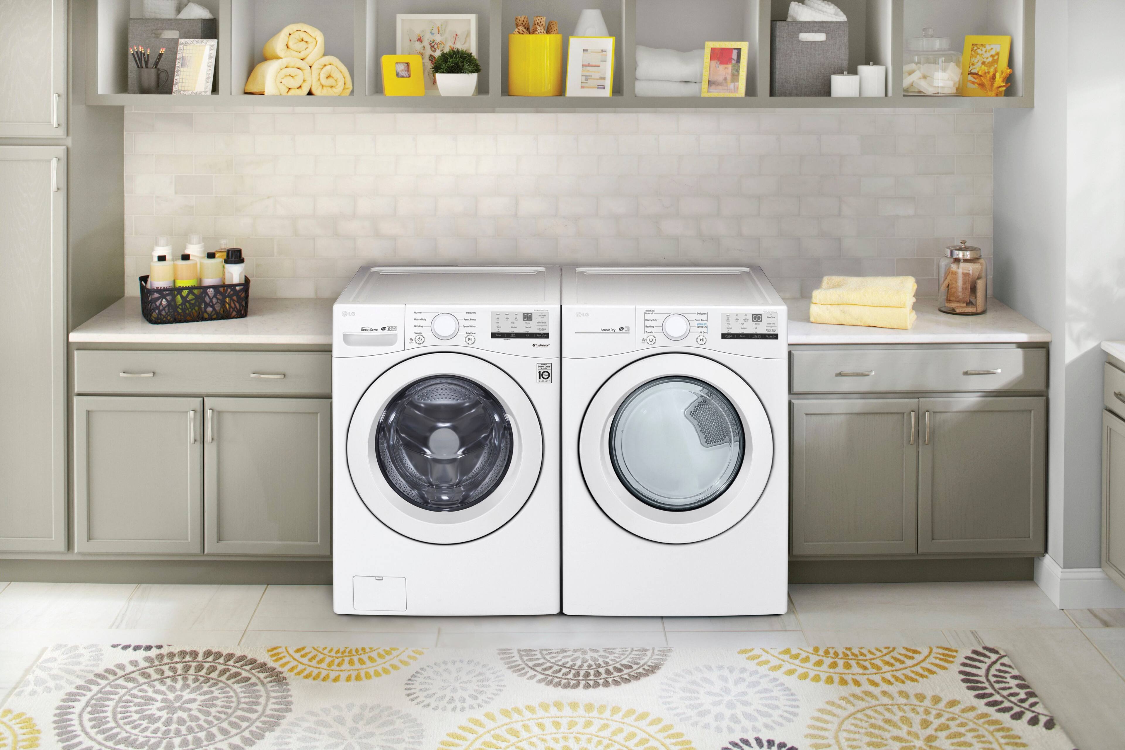 Alt View 25. LG - 7.4 Cu. Ft. Stackable Electric Dryer with FlowSense - White.