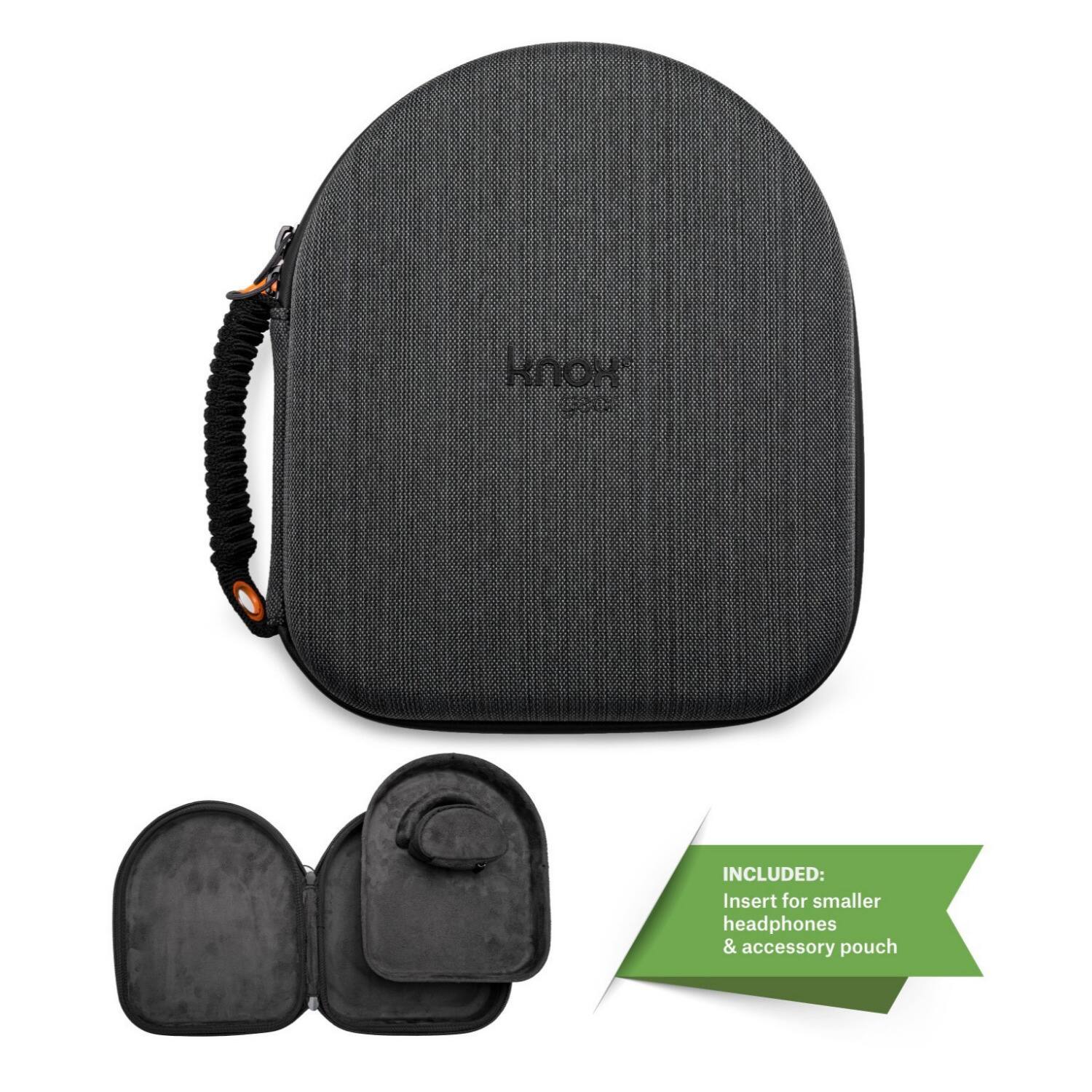 know INCLUDED: Insert for smaller headphones & accessory pouch