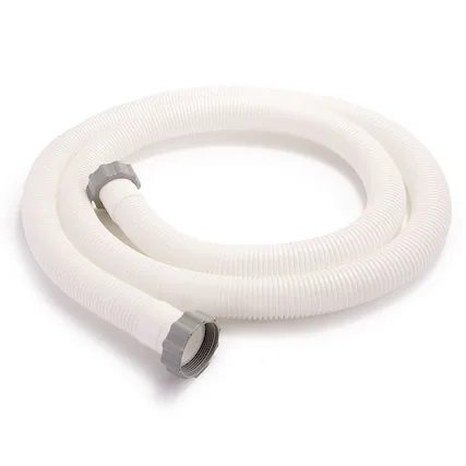 Front. Intex - Intex 26071RP 1.5 Inch x 9.8 Foot Replacement Pool Pump Hose Accessory with Nuts - White.