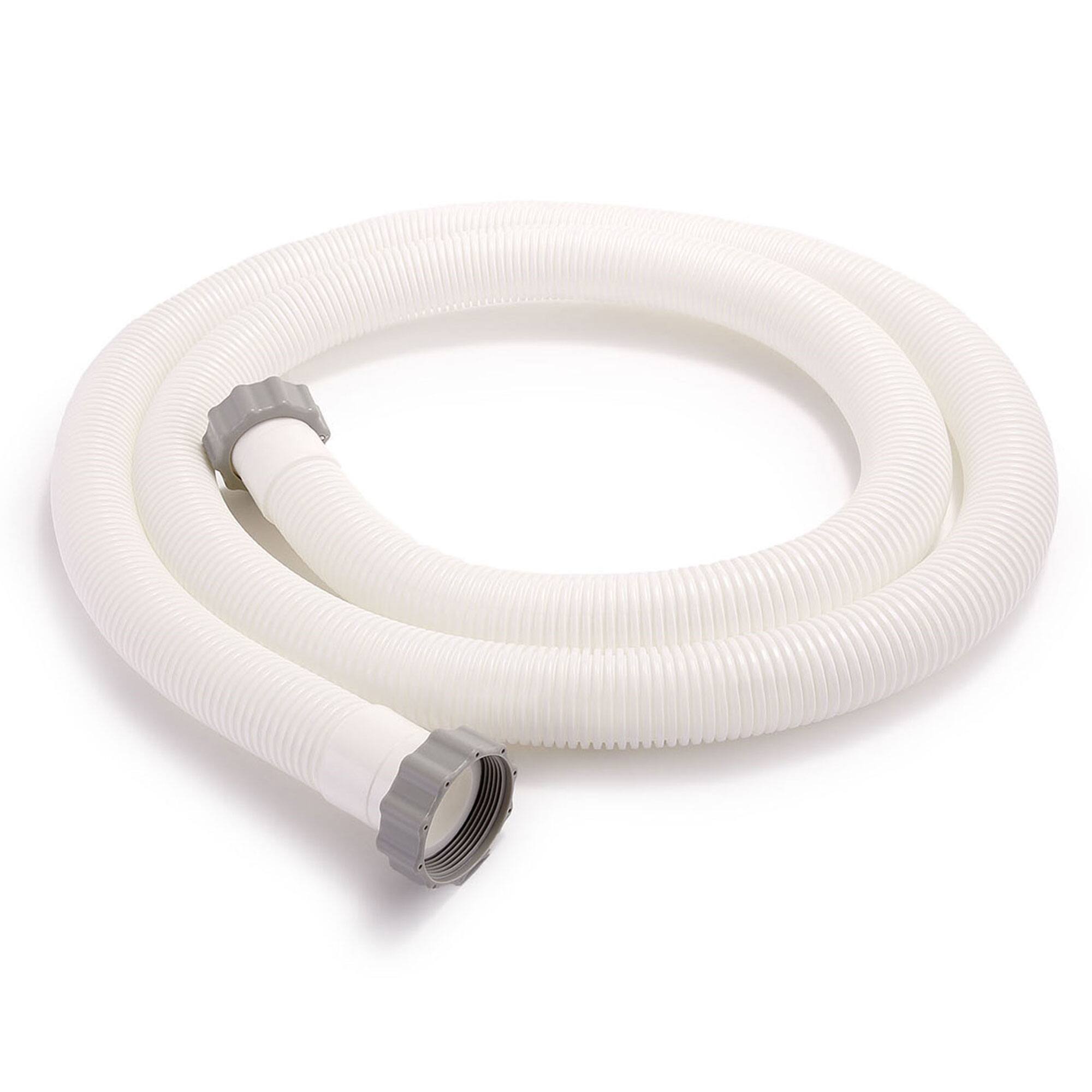 Front. Intex - Intex 26071RP 1.5 Inch x 9.8 Foot Replacement Pool Pump Hose Accessory with Nuts - White.