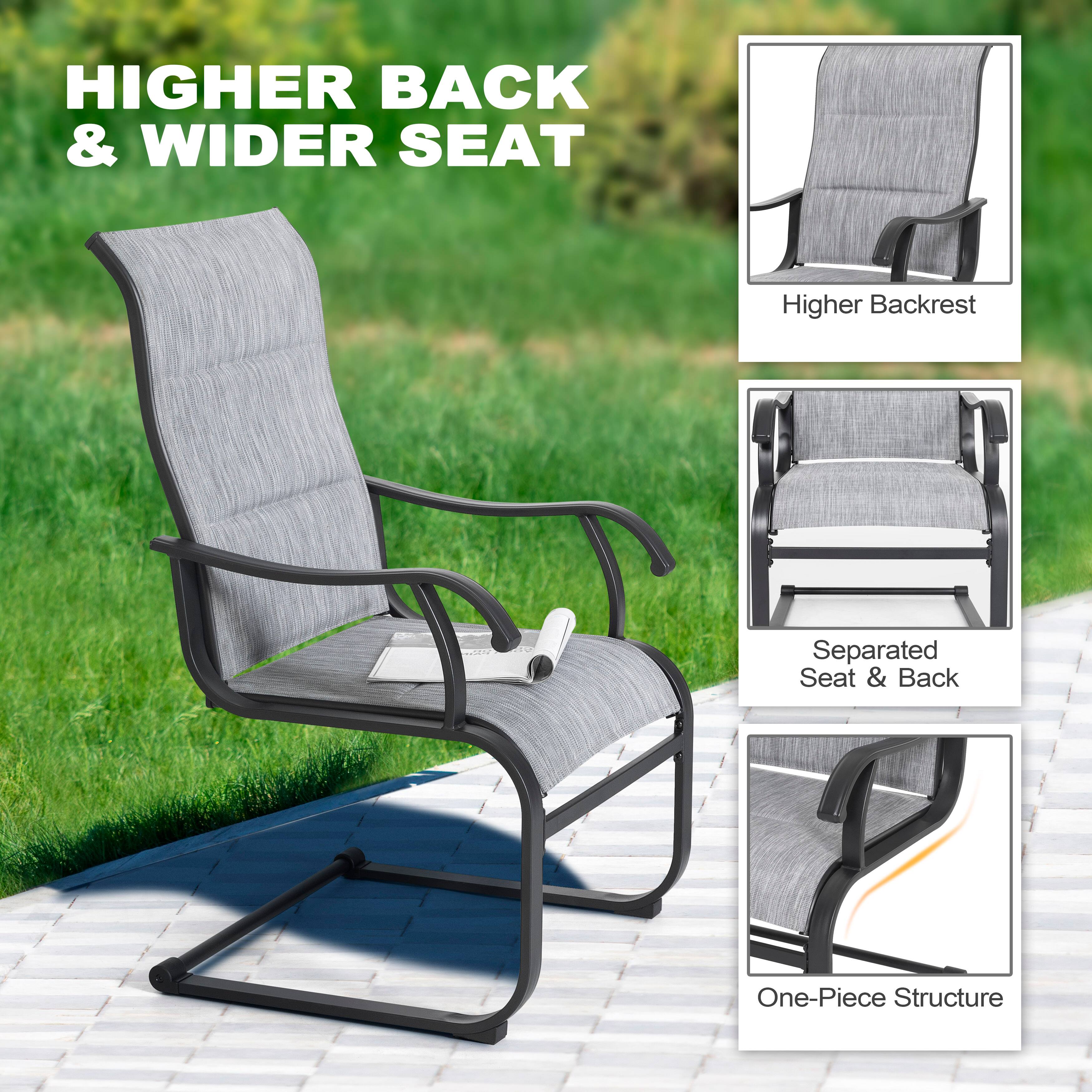 HIGHER BACK & WIDER SEAT

- Higher Backrest
- Separated Seat & Back
- One-Piece Structure