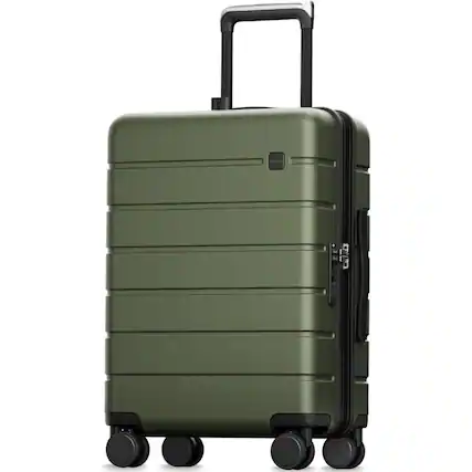 Front. LUGGEX - LUGGEX 20 inch Carry On Luggage Airline Approved, Expandable Hardside Suitcases with Spinner Wheels HUP - LX-EX - Green.