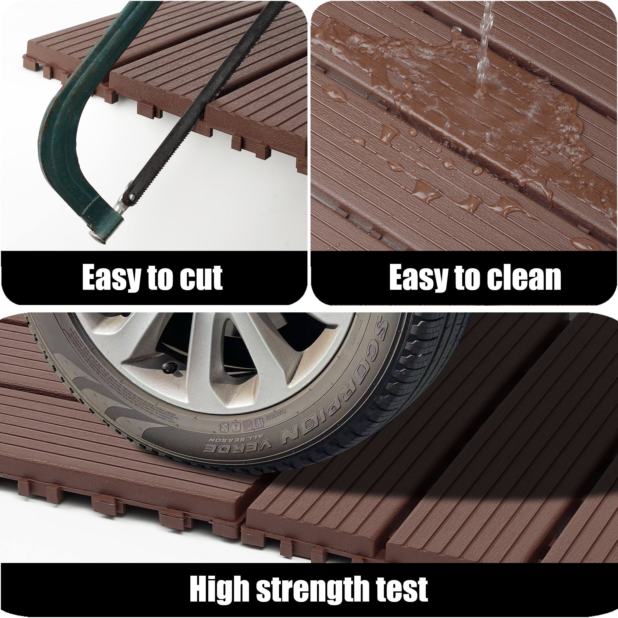 Easy to cut  
Easy to clean  
High strength test