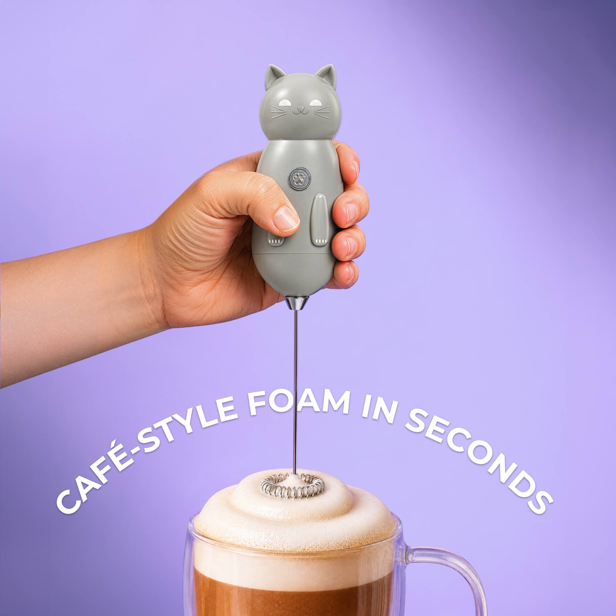 Café-style foam in seconds