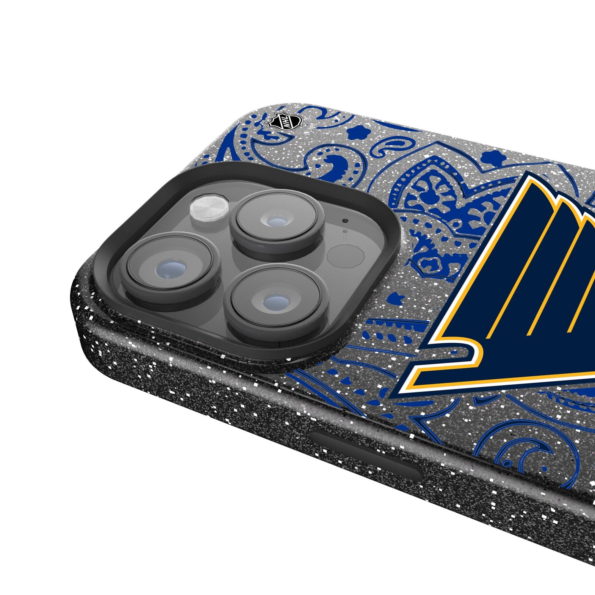 Alt View 3. Keyscaper - Black St. Louis Blues Paisley Bling iPhone Case - Black.