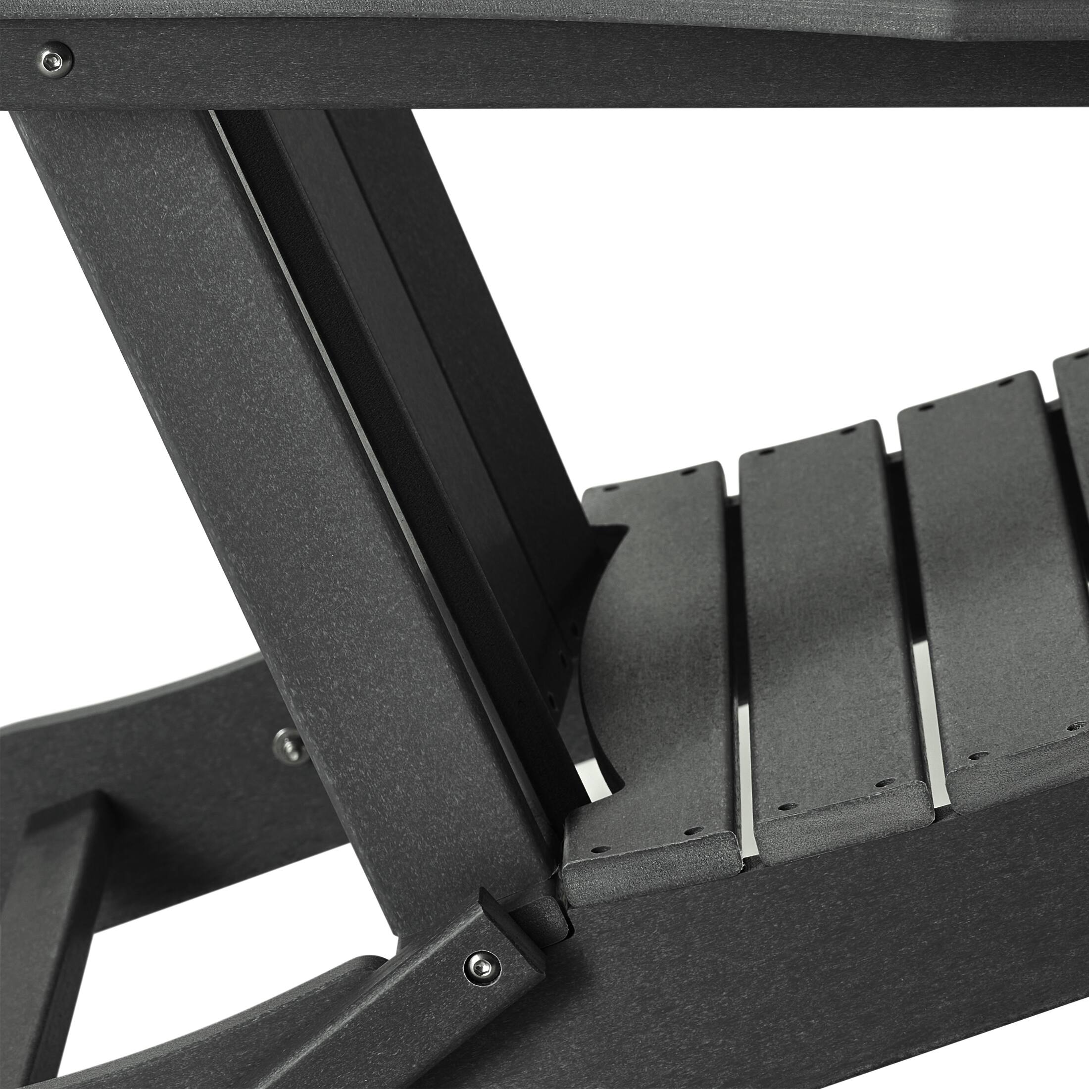 Alt View 5. WestinTrends - WestinTrends Malibu Outdoor HDPE Folding Poly Adirondack Chairs (Set of 2) - Gray.