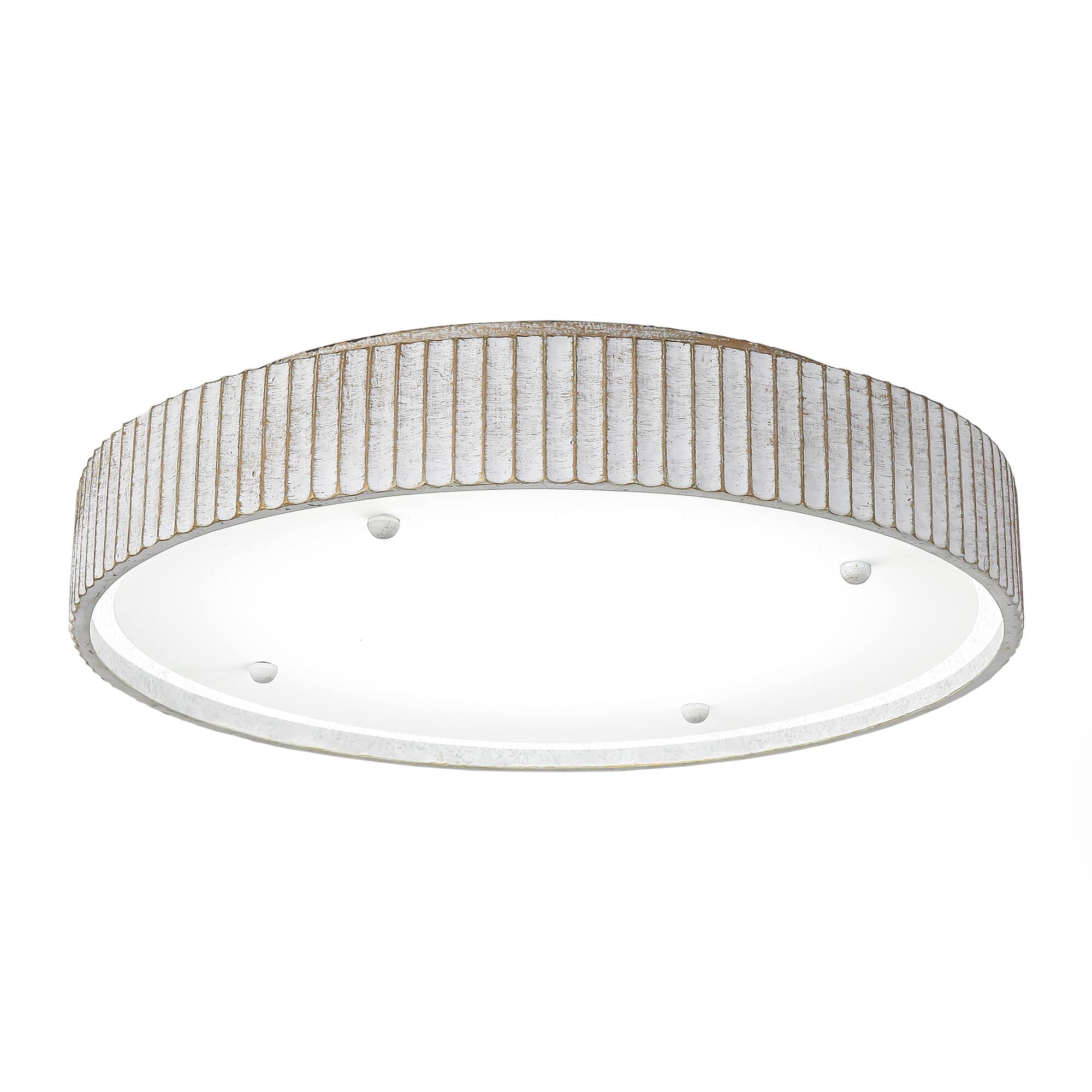 Alt View 4. Parrot Uncle - 17.5 in. Modern Dimmable Integrated LED Flush Mount Ceiling Light for Dining Room,Living Room and Bedroom - White.