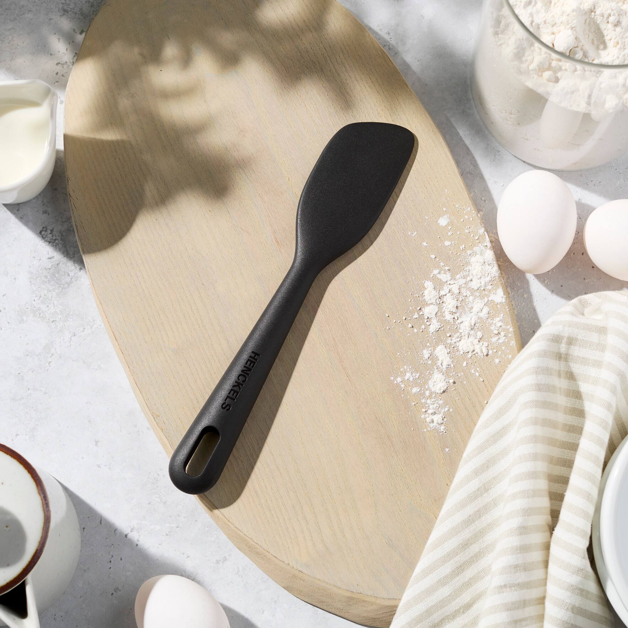 Alt View 1. Henckels - Henckels Silicone Onyx Cooking Utensil, Small Spatula - Black.