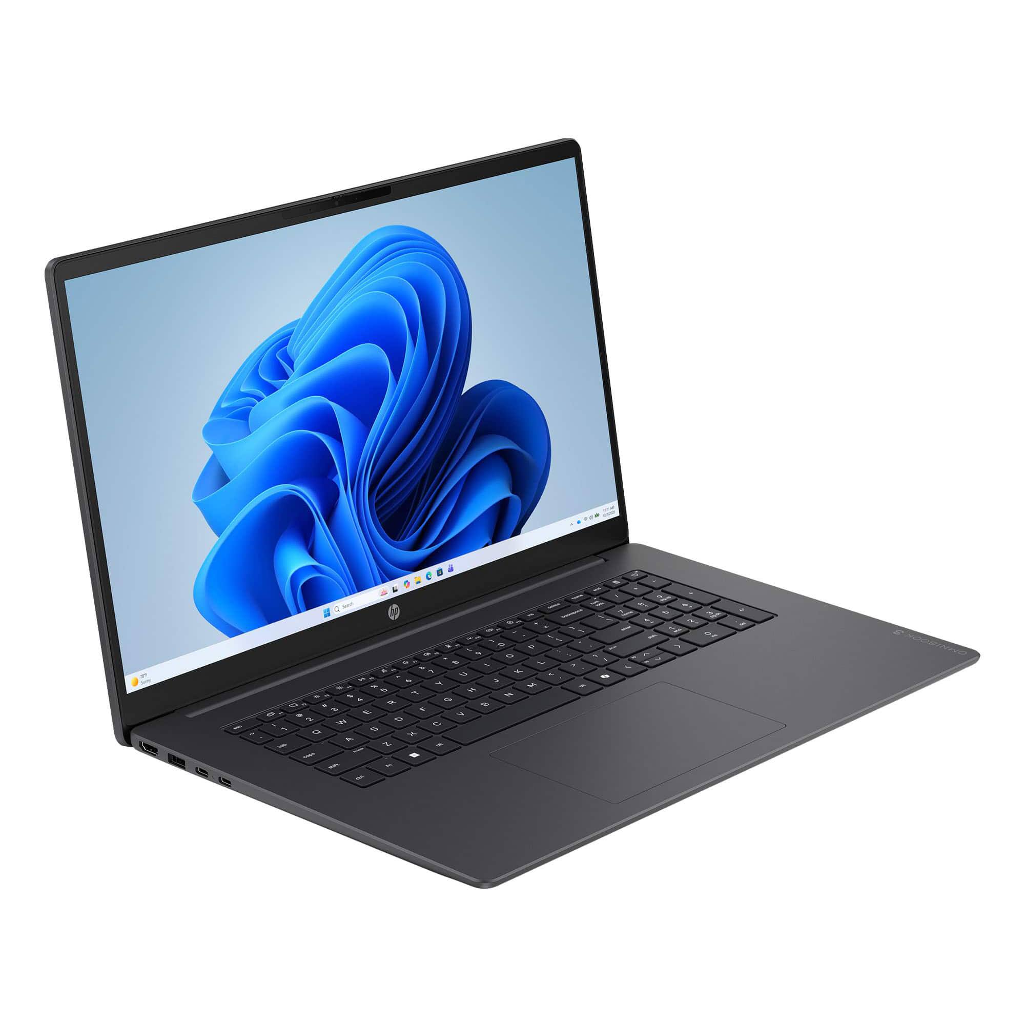 Alt View 3. HP - HP OmniBook 3 17.3" FHD Laptop,Ultra 7 255U,16GB DDR5,2TB SSD+1TB Dock Set,Backlit,Wi-Fi 7,Win 11 Pro,Mica Silver - Mica Silver.