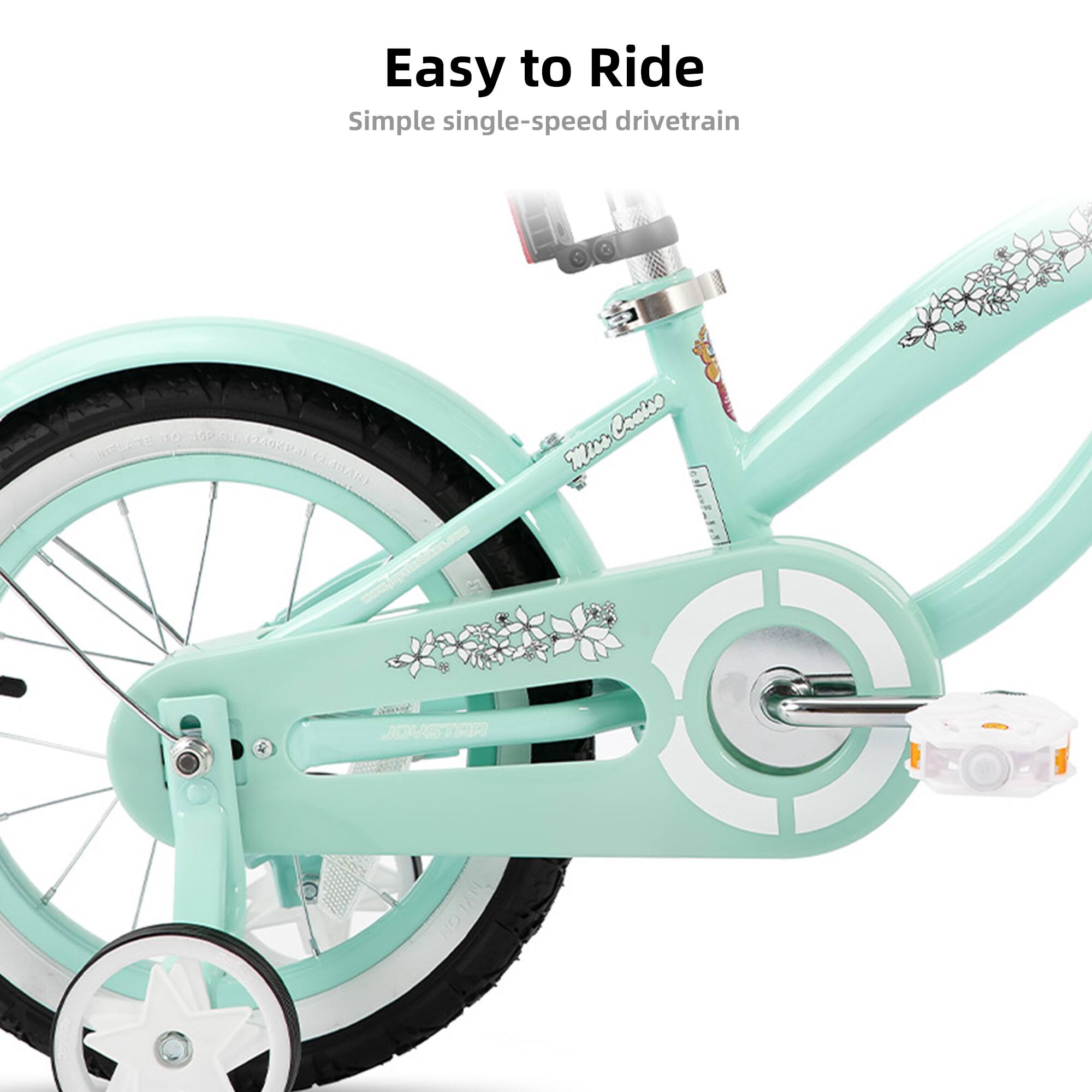 Easy to Ride  
Simple single-speed drivetrain