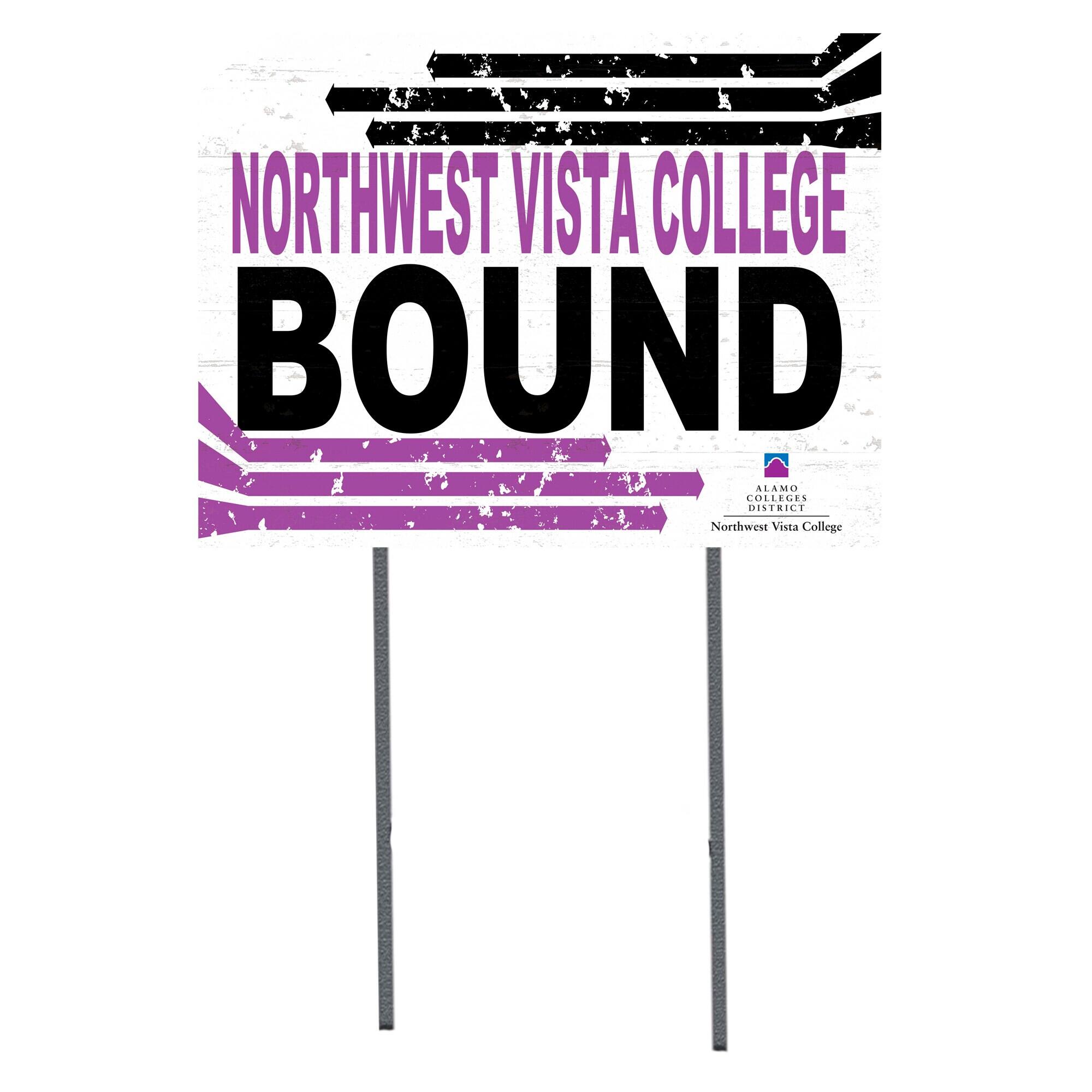 White NVC Wildcats 18" x 24" Bound Yard Sign
