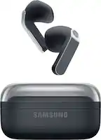 Samsung - Galaxy Buds4 Wireless Earbud Headphones - Black - Front_Zoom
