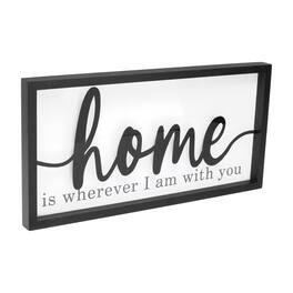 BreeBe - Home Sentiment Sign 23.5"L - Black, White