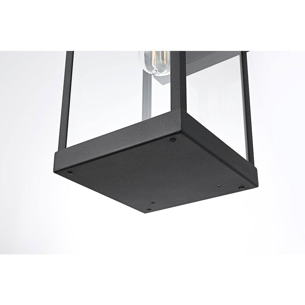 Alt View 1. Elegant Lighting - Peter 7 Inch Outdoor Wall Sconce In Black - Black.