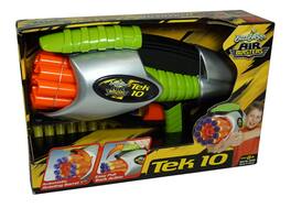 Buzz - Tek 10 Air Blaster Toy Gun with Automatic Rotating Barrel - With 10 Foam Darts - Multi