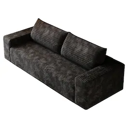 Boyel Living - Black 2 Seat Fabric Sofa 70.9-in L x 35.5-in W x 23.2-in H - Black