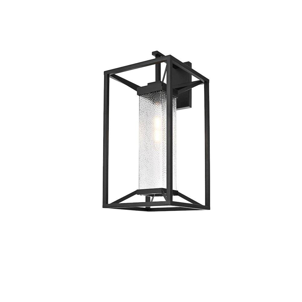 Left. Elegant Lighting - Willington 12 Inch Outdoor Wall Sconce In Black - Black.