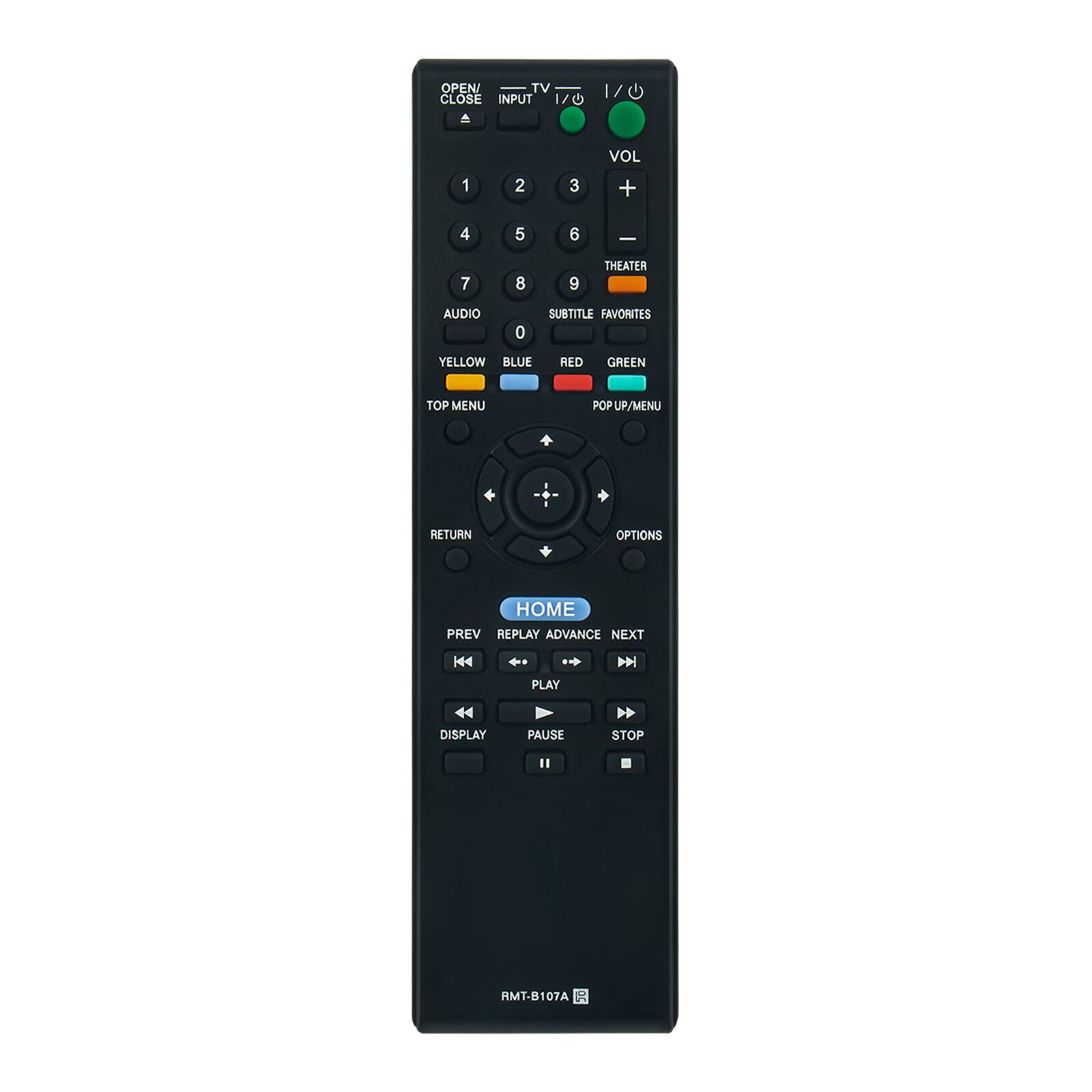 VINABTY - New RMT-B107A Replaced Remote Fits for Sony BLU RAY DVD Player BDP-S570 BDP-S370 BDP-BX37 BDPBX57 BDP-S270 BDP-S470 - Black