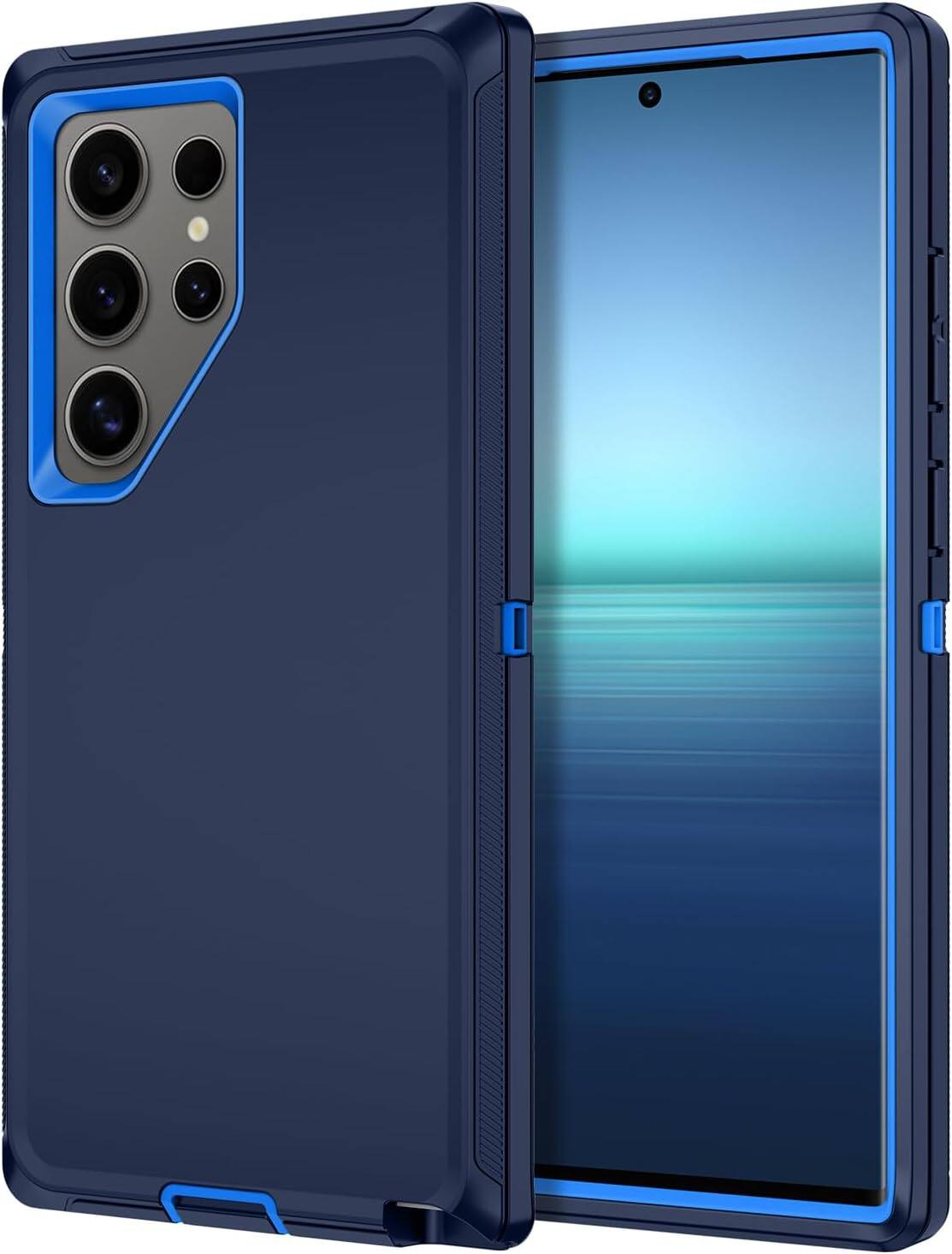 Entronix - Galaxy S24 Ultra Case - Ultimate Triple-Layer Heavy Duty Protection - Navy