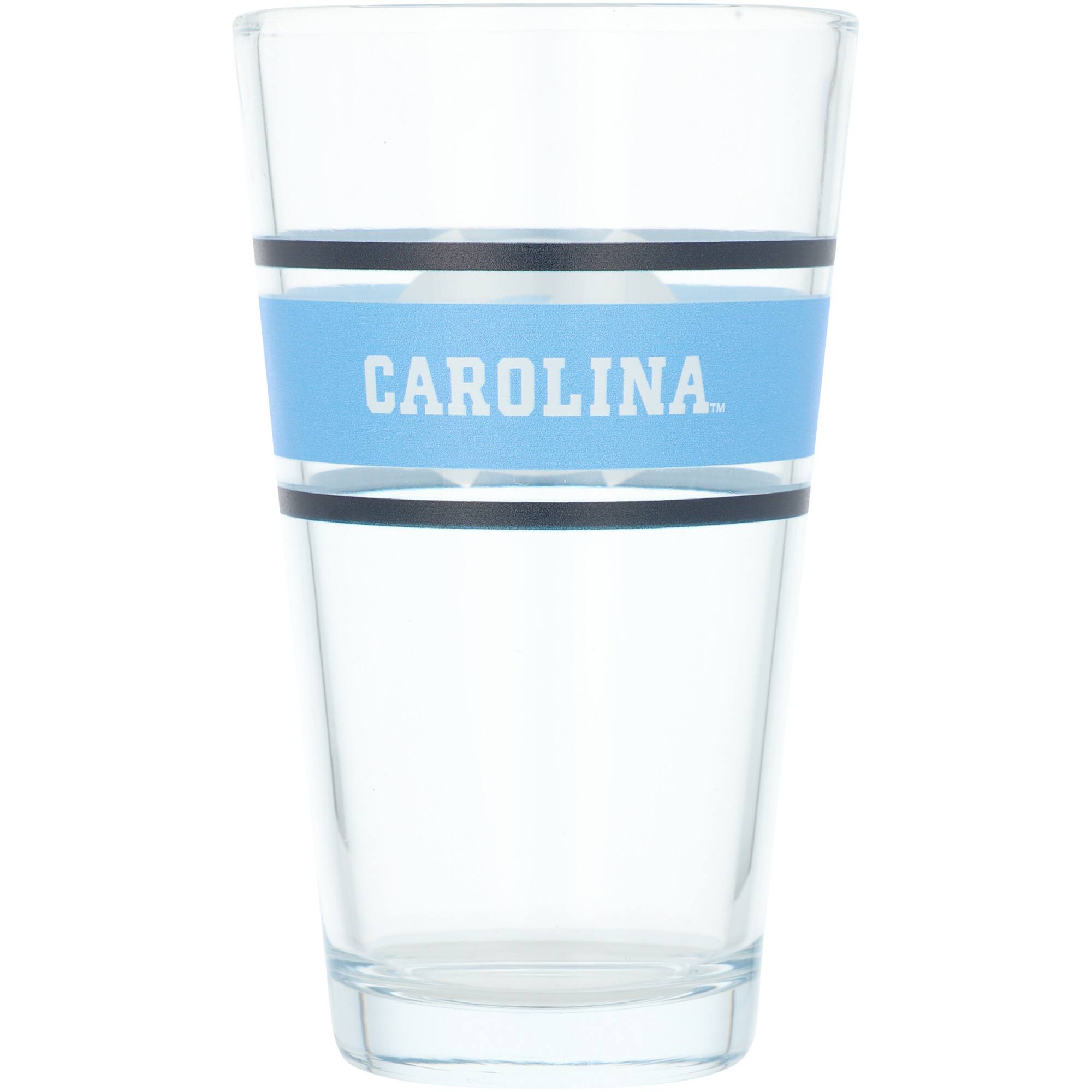 Alt View 1. Logo Brands - North Carolina Tar Heels 16oz. Stripe Pint Glass - Multicolor.