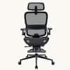 Front. SIHOO - B100 PRO Ergonomic Office Chair with Footrest, Breathable Mesh Chair, Adaptive Dynamic Lumbar, 4D Arm for Home, 300lb - Black.