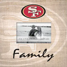 Fan Creations - San Francisco 49ers 10'' x 10'' Burlap Pattern Frame - Multicolor