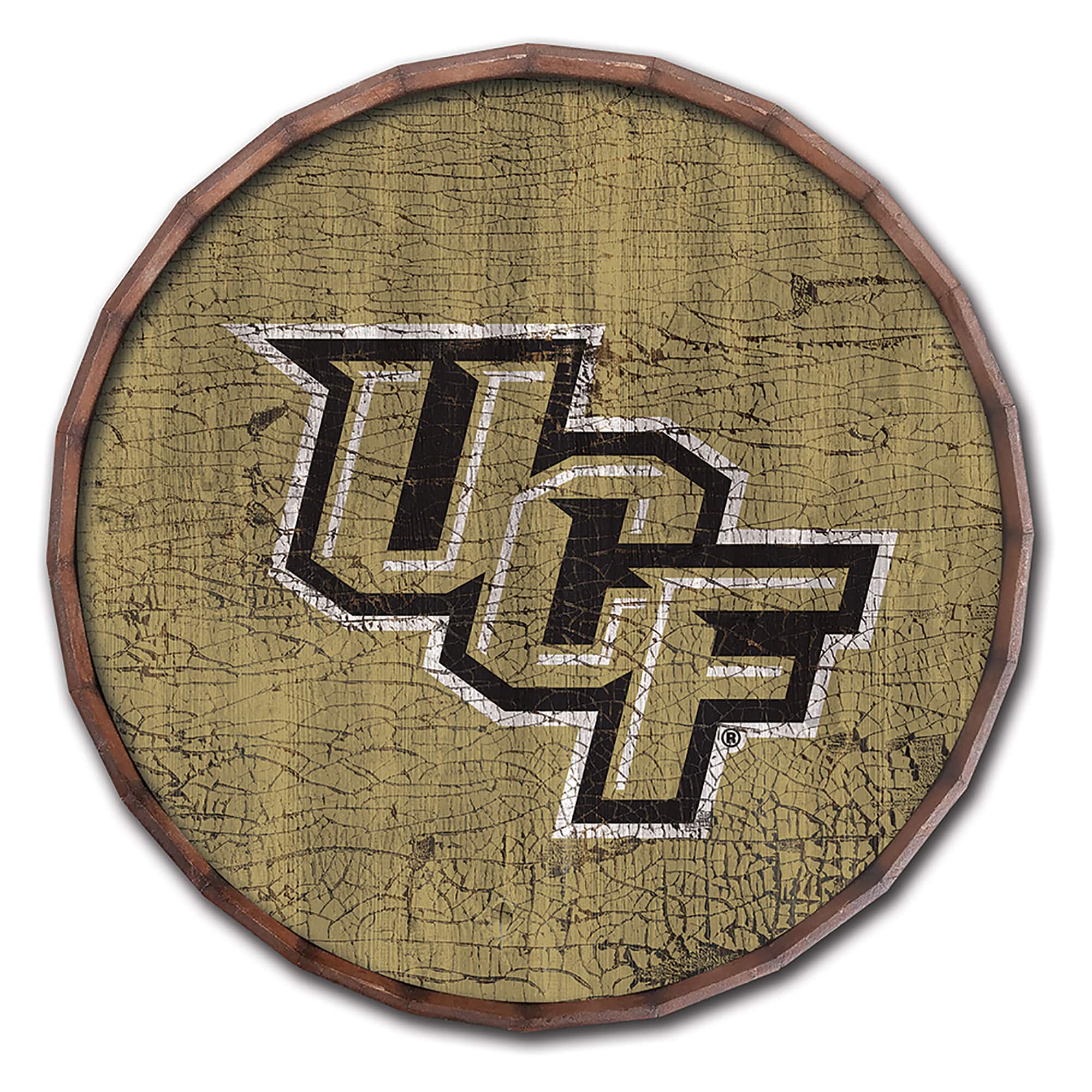 Fan Creations - UCF Knights 24" Cracked Color Barrel Top Sign - Multicolor