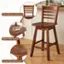 The text on the image is grouped as follows:

1. Chic Hollowed-out Backrest
2. Easy-to-clean Surface
3. Smooth Rounded Corners