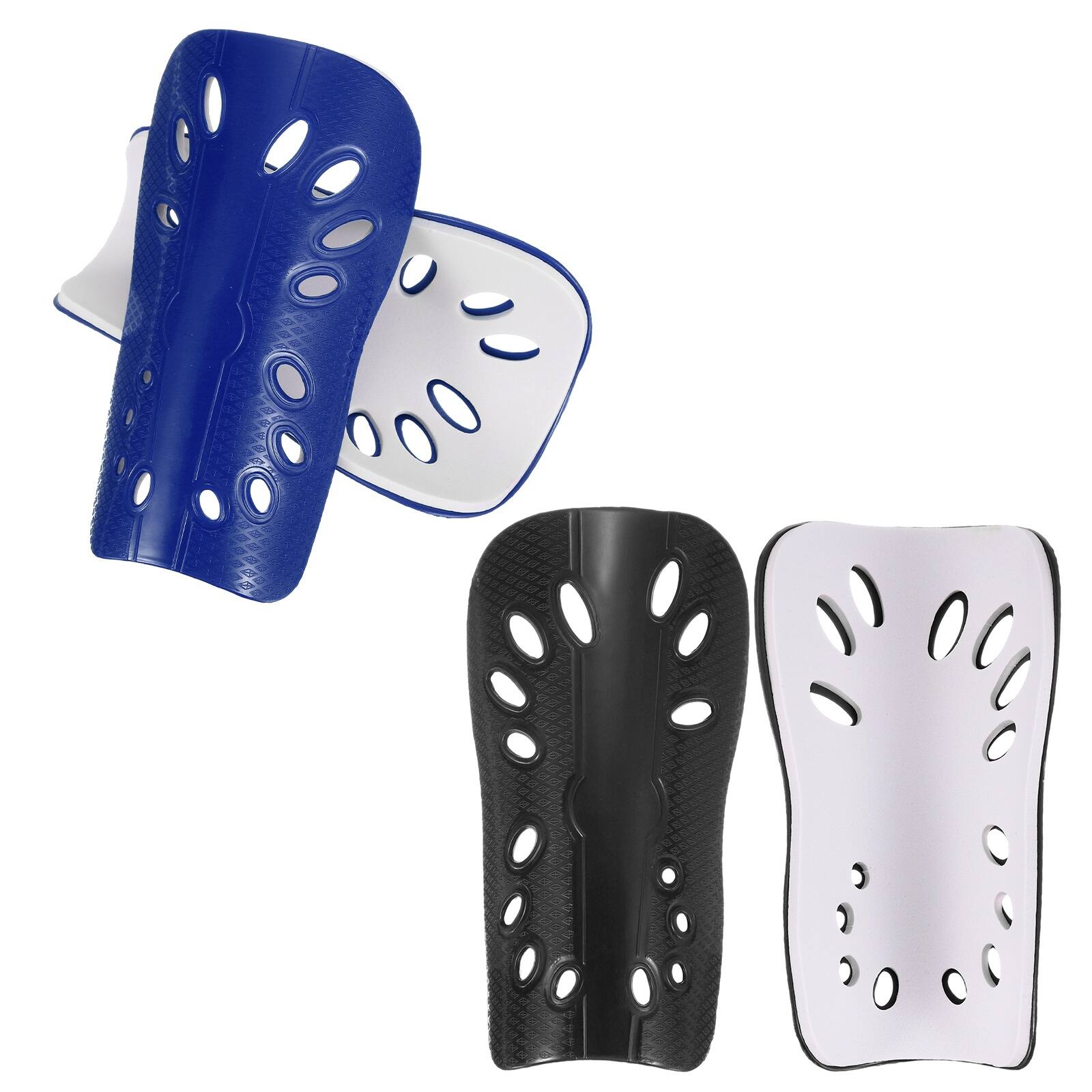 Front. Unique Bargains - Soccer Shin Guards, Shin Pads - For Youth Adults Women Men Football Training, 2 Pairs & L Size - Black/Blue.