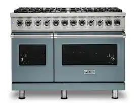 Viking - 5-Series Dual Fuel Self-Clean 48"W Sealed Burner Range - November Sky