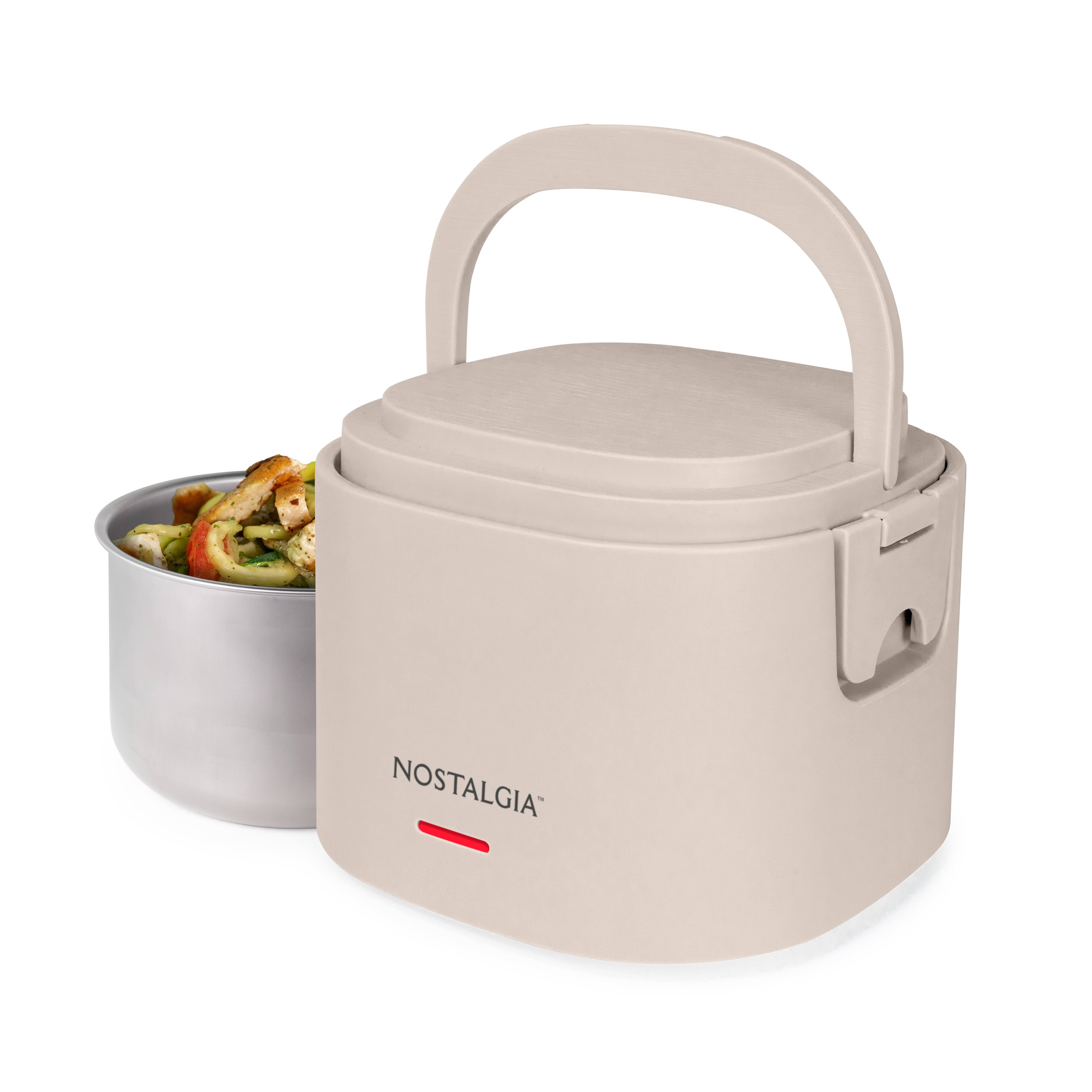 Nostalgia - 20-oz. Portable Heated Lunch Box - Oatmeal