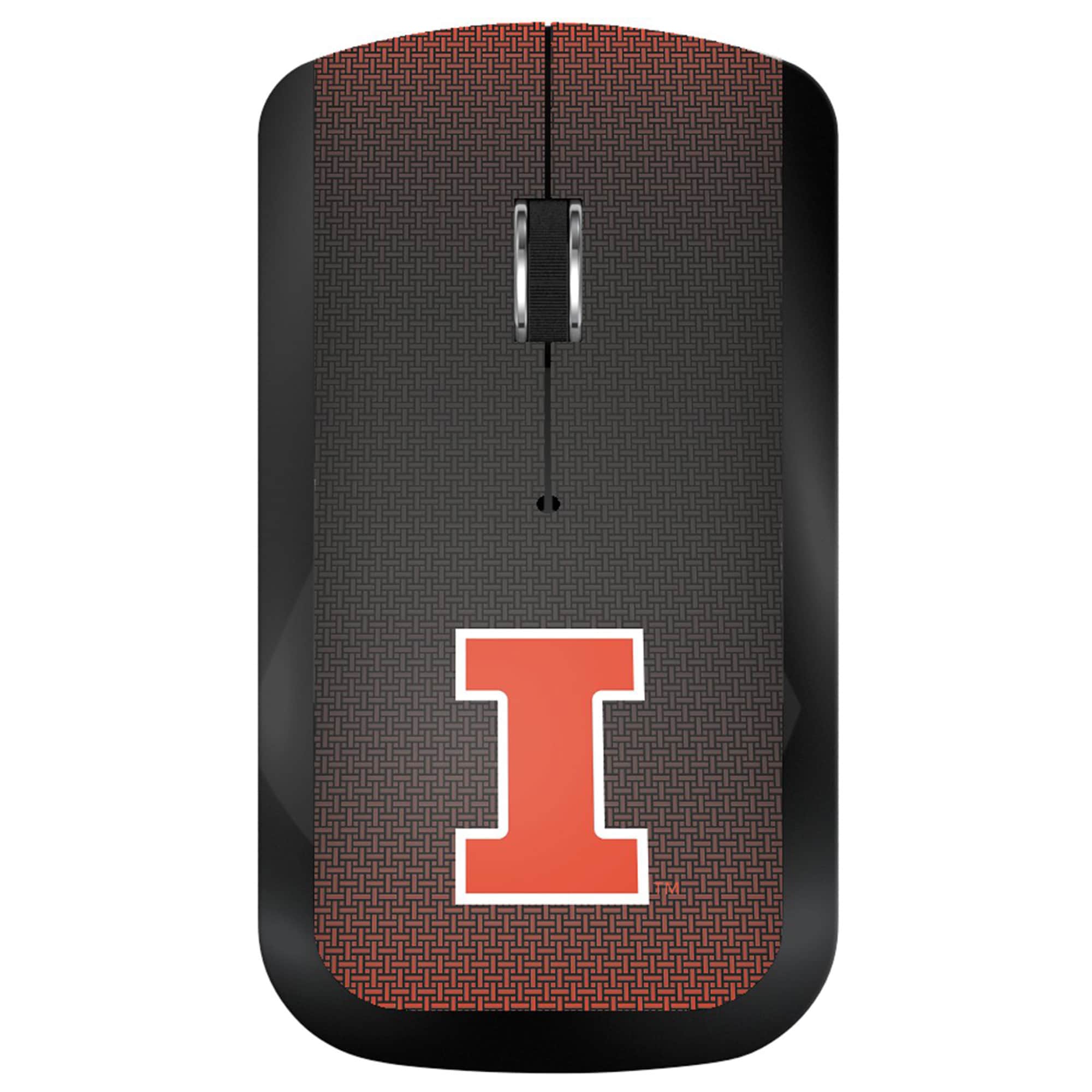 Keyscaper - Illinois Fighting Illini Wireless USB Computer Mouse - Wireless - Black